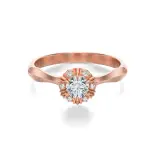 Pierścionek z różowego złota z diamentami AJPZ_082